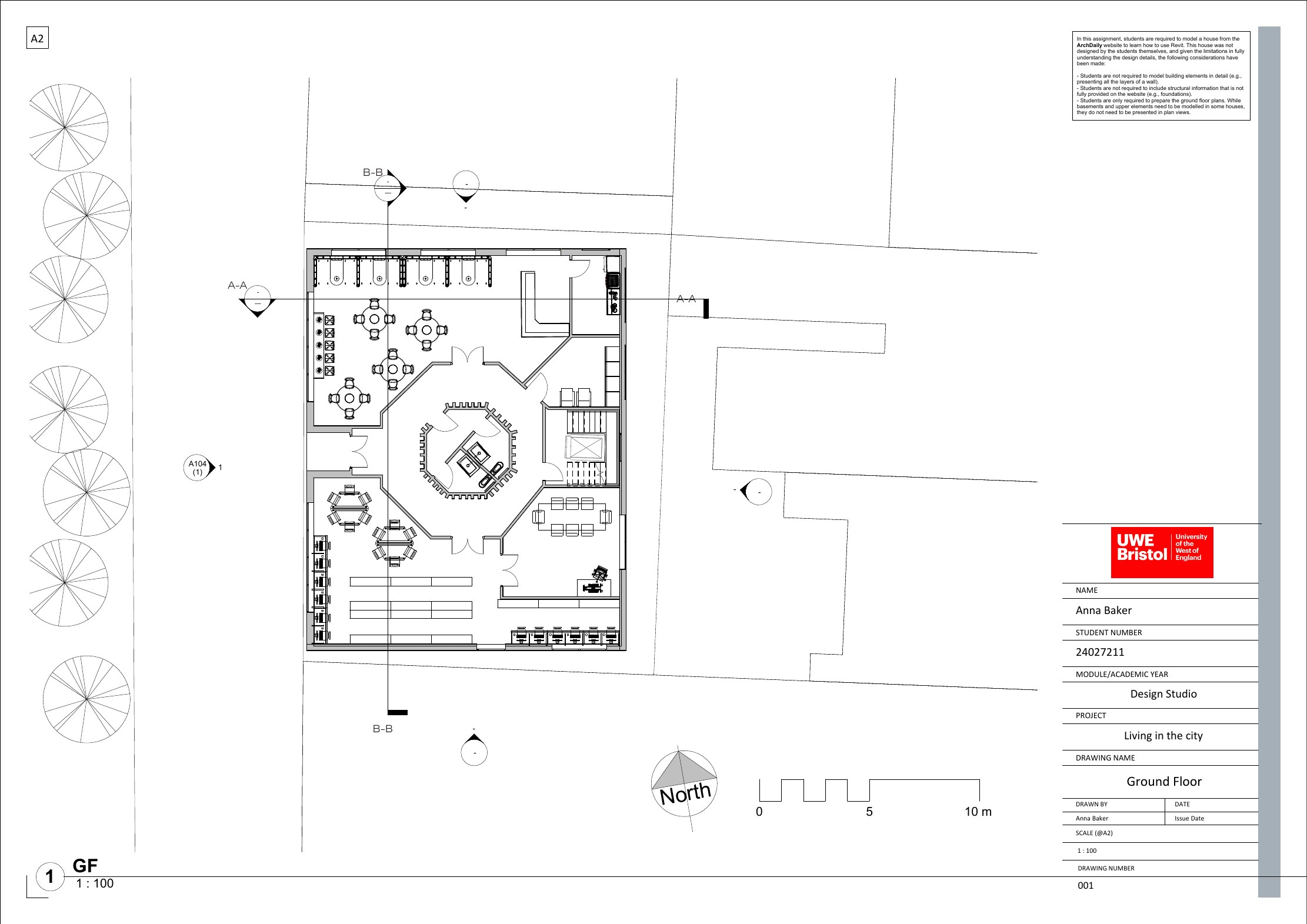 Living in the City architectural presentation board 8