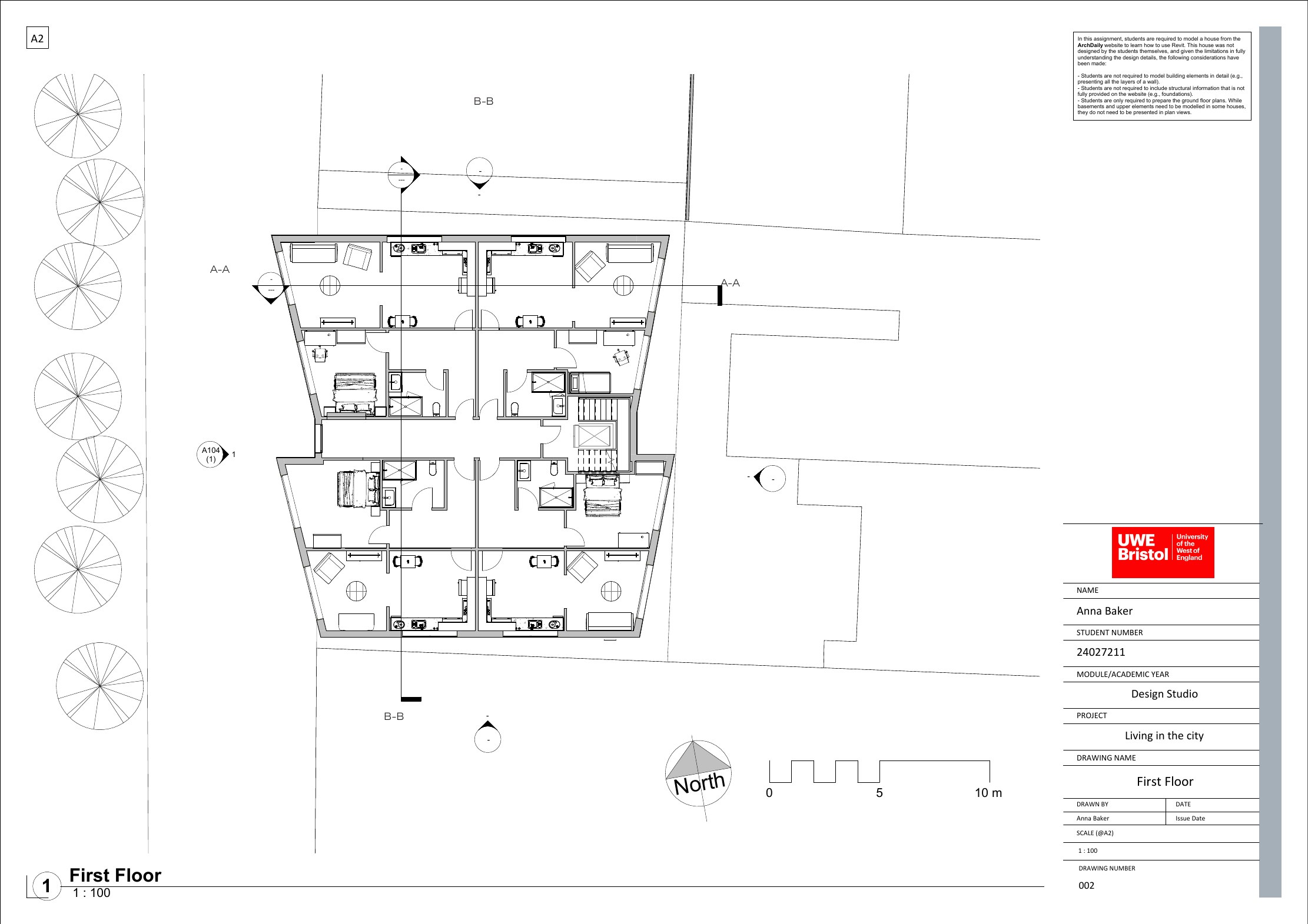 Living in the City architectural presentation board 9