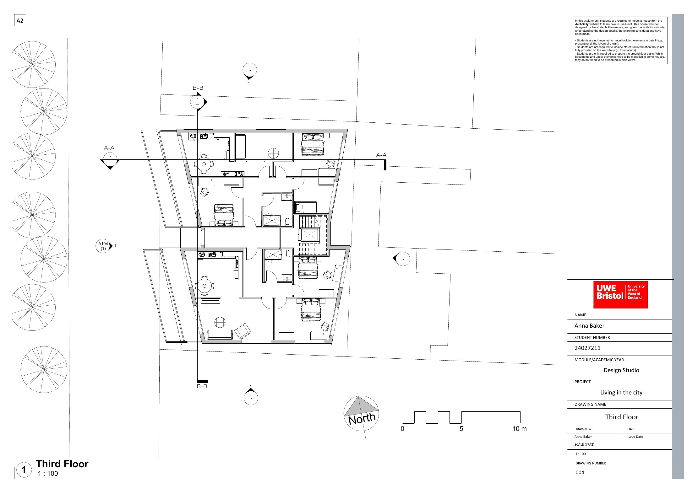 Living in the City architectural presentation board 11