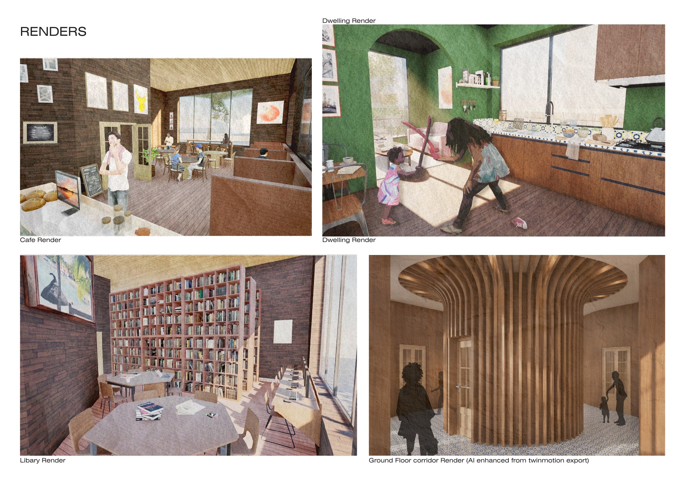 Living in the City architectural presentation board 18
