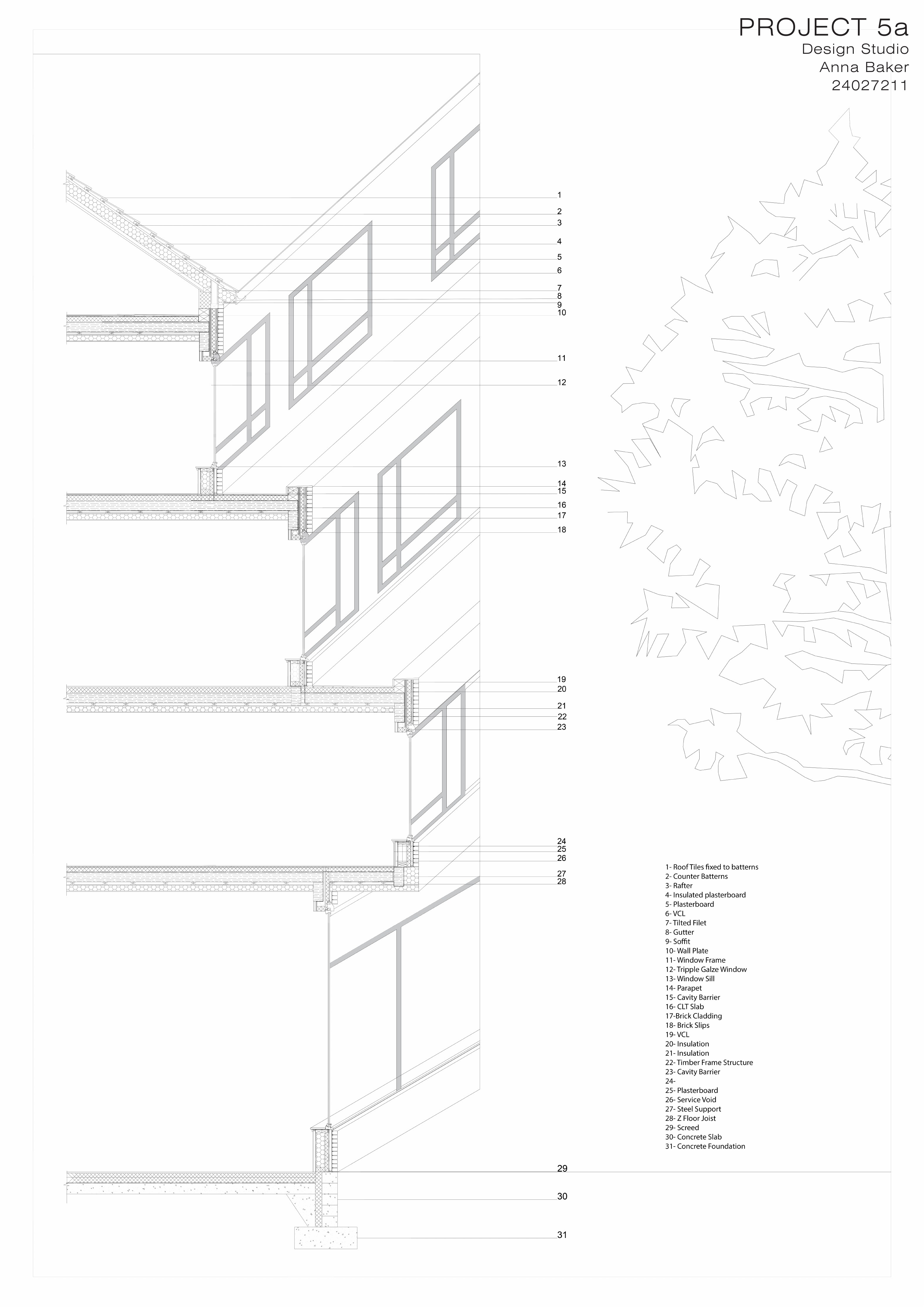 Spatial Studies architectural presentation board 1